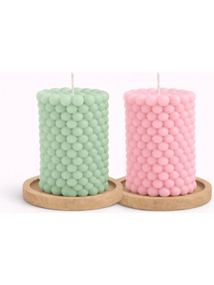 Waxera El Yapımı Soya Wax Estetik Bubble (Baloncuk) Mum 2li