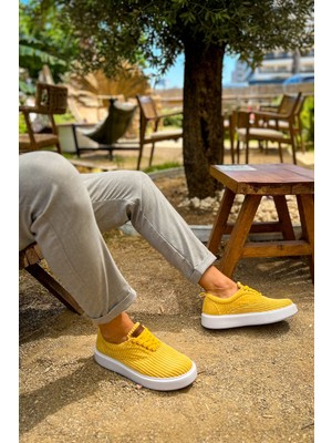 Flamex CH173 - Kbt Velluto Erkek Ayakkabı Sarı