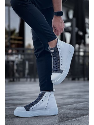 Flamex CH167 - Gbt Blazer Erkek Bot Beyaz/antrasıt