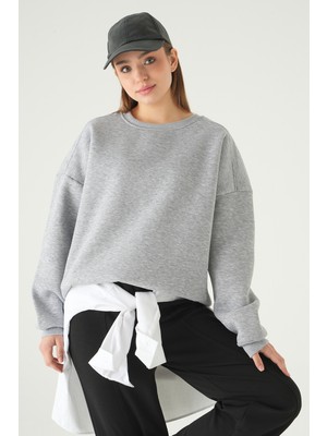 Rays 1029 Bisiklet Yaka Sweat Gri