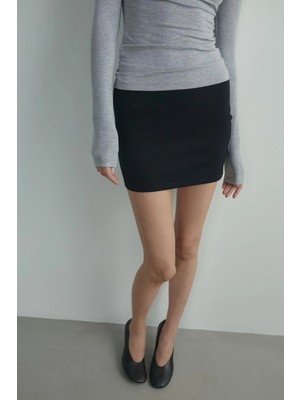 Suud Collection Siyah Faye Mini Etek