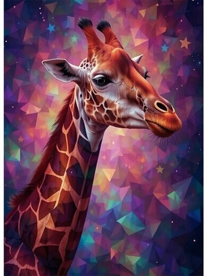 Bedeko Zürafa Resimli Mdf Ahşap Tablo