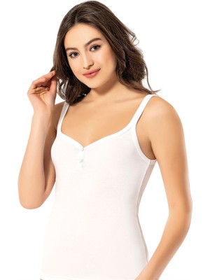 Erdem Kadın Pamuklu Düğme Detaylı Ip Askılı 6'lı Paket Atlet 2005