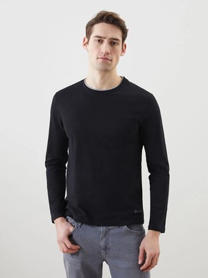 Lc Waikiki Yeni Sezon Bisiklet Yaka Uzun Kollu Erkek Pijama Üst