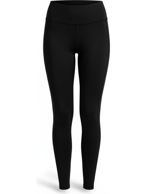 Machi Kadın Siyah Yüksek Bel Tayt ve Içlik Esnek Toparlayıcı Günlük Fitness Yoga Pilates Spor Taytı