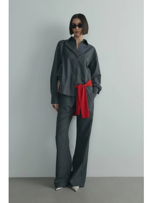 Suud Collection Füme Jilly Lastikli Klasik Pantolon