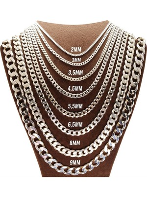 Osmanlı Gümüş 2mm Gurmet Kolye Zinciri 925 Ayar Gümüş 55cm Erkek ve Bayan İçin Şık Tasarım