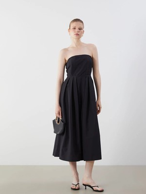 Lc Waikiki Yeni Sezon Straplez Yaka Poplin Elbise