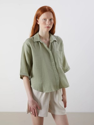 Lc Waikiki Yeni Sezon Oversize Müslin Kadın Gömlek