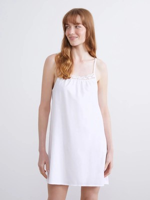 Lc Waikiki Yeni Sezon Kare Yaka Dantel Detaylı Kadın Gecelik