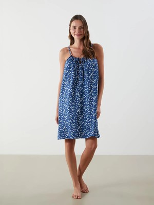 Lc Waikiki Yeni Sezon V Yaka Çiçekli Askılı Kadın Gecelik