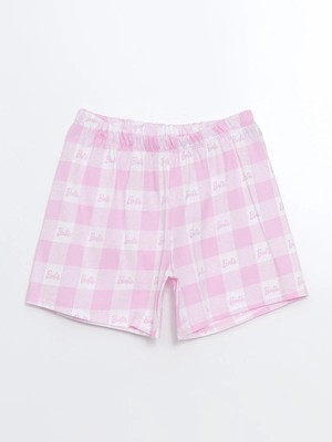 Lc Waikiki Yeni Sezon Beli Lastikli Barbie Baskılı Kız Çocuk Pijama Şort