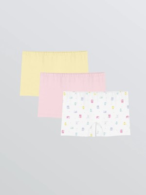 Lc Waikiki Yeni Sezon Beli Lastikli Penye Kız Çocuk Boxer 3'lü
