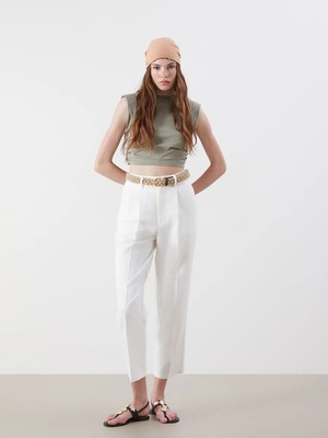 Lc Waikiki Yeni Sezon Beli Kemerli Havuç Kesim Kadın Pantolon