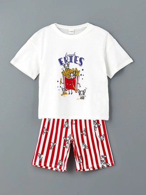 Lc Waikiki Yeni Sezon Bisiklet Yaka Kız Çocuk Pijama Üst