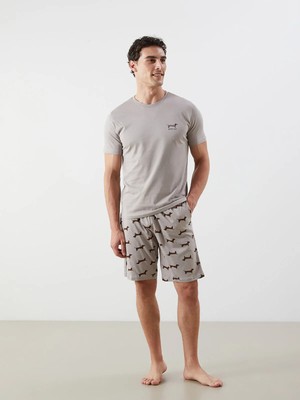 Lc Waikiki Yeni Sezon Standart Kalıp Erkek Şortlu Pijama Takımı
