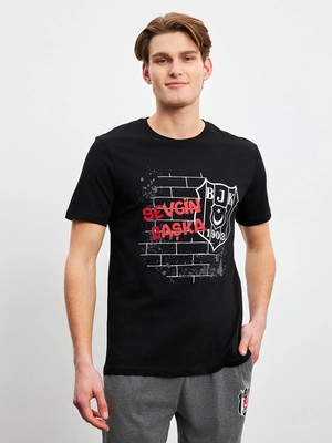 Lc Waikiki Yeni Sezon Standart Kalıp Beşiktaş Baskılı Erkek Pijama Takımı