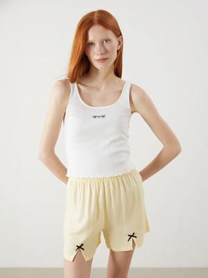 Lc Waikiki Yeni Sezon U Yaka Nakışlı Kadın Pijama Üst