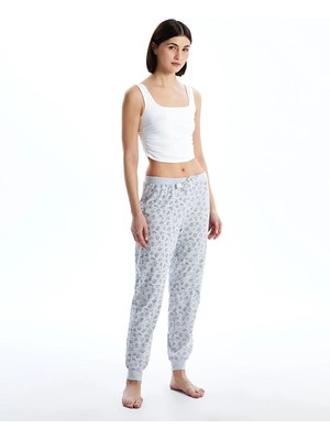 Lc Waikiki Yeni Sezon Beli Lastikli Baskılı Kadın Jogger Pijama Altı