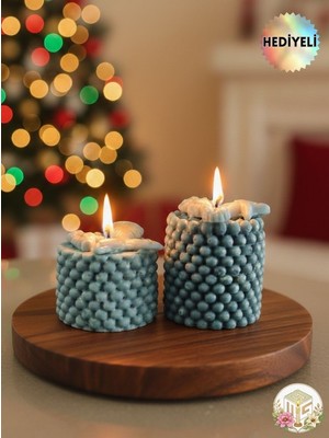 Deniz Temalı Bubble Mum Dekoratif (Soya Wax) Okyanus Kokulu (1 Adet Büyük)