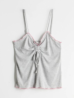 Lc Waikiki Yeni Sezon V Yaka Büzgülü Kadın Pijama Üstü