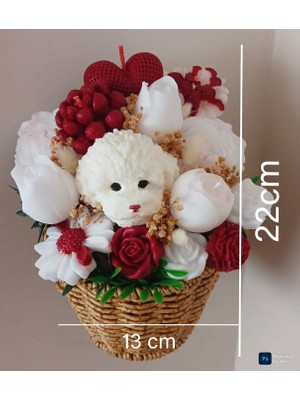 Ruby Nest Hayvan Figürlü Mum Sepeti Soya Mum Pamuk Fitil