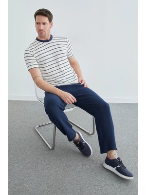 FullaModa Beli Lastikli Müslin Kumaş Pantolon