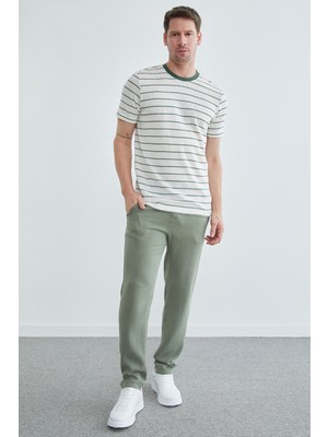 FullaModa Beli Lastikli Cepli Tencel Pantolon