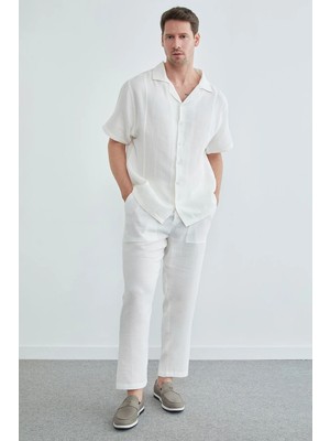 FullaModa Beli Lastikli Müslin Kumaş Pantolon