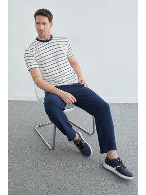 FullaModa Beli Lastikli Müslin Kumaş Pantolon