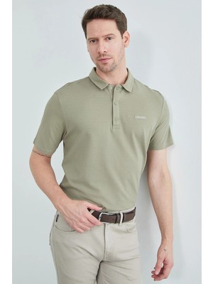 FullaModa Petek Kumaş Çıtçıtlı Polo Yaka Tişört