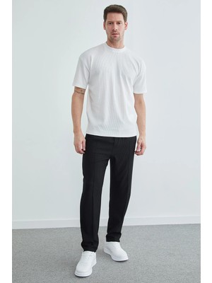 FullaModa Beli Lastikli Fitilli Çimalı Pantolon