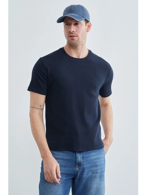 FullaModa Basic Fitilli Bisiklet Yaka Tişört