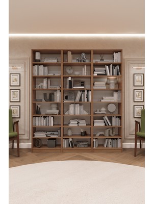 Asra Trend MDF Petra Kitaplık – Ayarlanabilir Raflar, Ev & Ofis Modern Dekoratif Kitaplık, K-24
