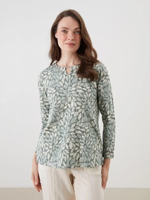 Lc Waikiki Yeni Sezon Bisiklet Yaka Çiçekli Bluz