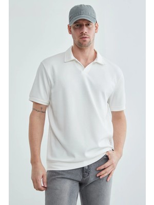 FullaModa Basic Polo Yaka Modal Tişört
