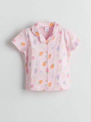 Lc Waikiki Yeni Sezon Çilekli Kız Çocuk Pijama Üst