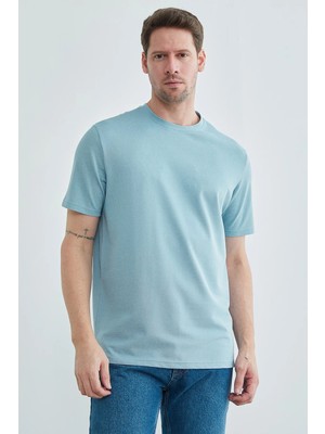 FullaModa  Oxford Kumaş Bisiklet Yaka Tişört