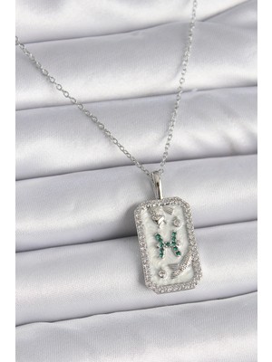 Luz&Pos 316L Çelik Gümüş Renk Zincir Balık Burcu Zirkon Taşlı Kadın Kolye