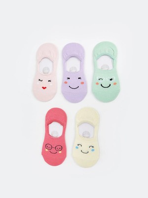 Lc Waikiki Yeni Sezon Desenli Kız Çocuk Babet Çorap 5'li