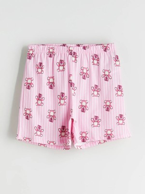 Lc Waikiki Yeni Sezon Beli Lastikli Toy Story Baskılı Kadın Şort Pijama Altı
