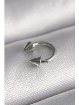 Luz&Pos 316L Çelik Gümüş Renk Halka Çivi Model Kadın Piercing