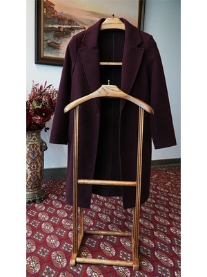 NYN Askı Dünyası Ahşap (Dış Budak Premıum) Dilsiz Uşak Askılık Renk Sentetik Koyu Ceviz 1 Adet