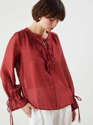 Lc Waikiki Yeni Sezon Bağlamalı Yaka Kadın Bluz