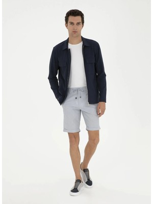 Cacharel Normal Bel Regular Fit Açık Mavi Erkek Bermuda Şort Paul-B