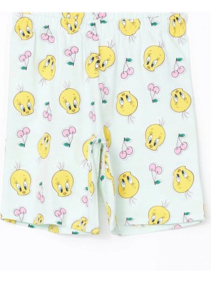 Lc Waikiki Yeni Sezon Beli Lastikli Tweety Baskılı Kız Çocuk Pijama Şort