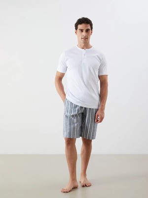 Lc Waikiki Yeni Sezon Standart Kalıp Erkek Şortlu Pijama Takımı