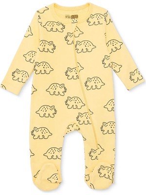 Hellobaby Hellobaby, Erkek, Patikli Tulum, Dinozor Baskılı, Fermuarlı, Bisiklet Yaka, Uzun Paça, Uzun Kol