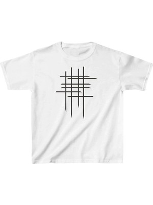 Luz&Pos Çocuk Unisex Baskılı T-Shirt - Beyaz