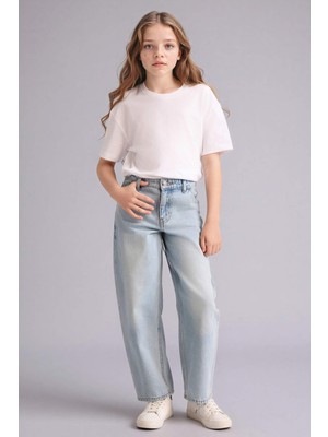 DeFacto Baggy Fit Jean Pantolon Kız Çocuk G4650A826SM